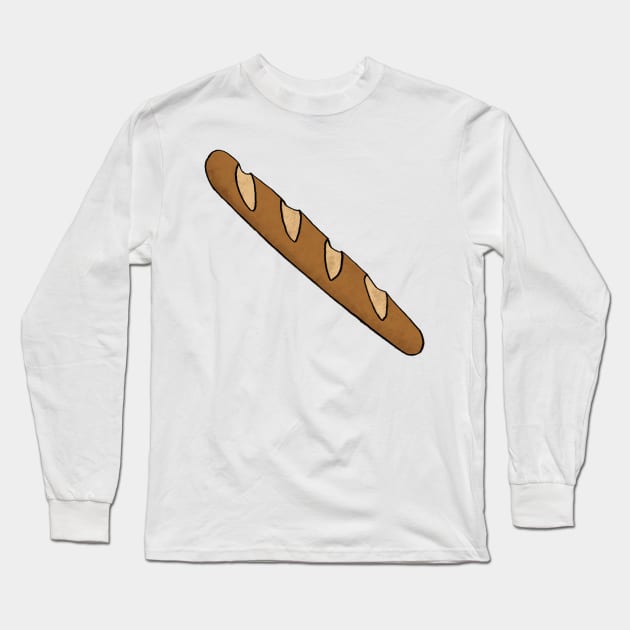 Baguette Long Sleeve T-Shirt by DoodleArtzz